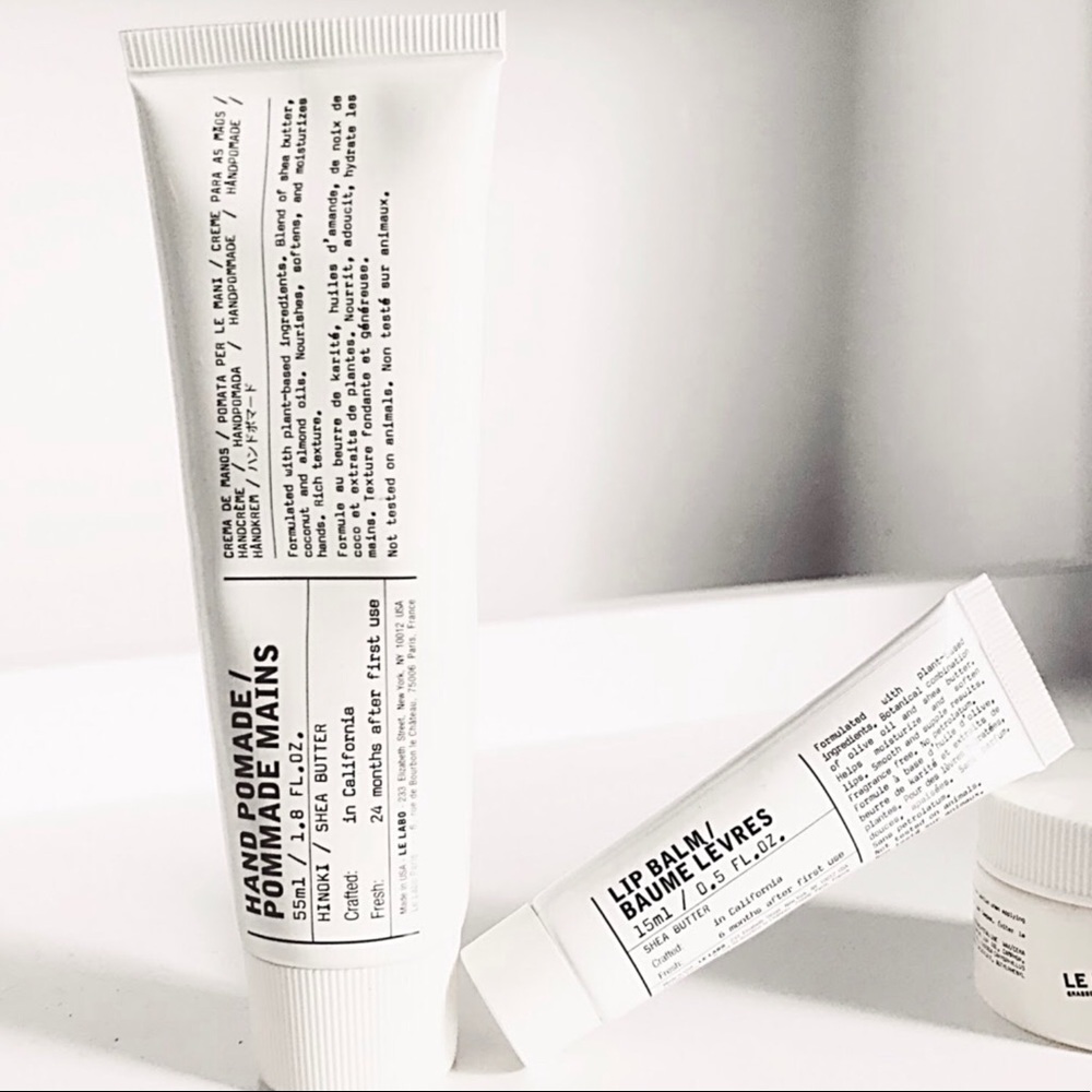Set of Le Labo lip balm and hand pomade